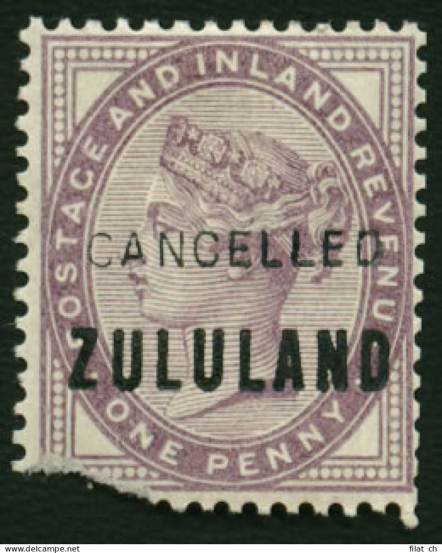 Zululand 1888 1d De La Rue GB14 Specimen, Rare - Zululand (1888-1902)