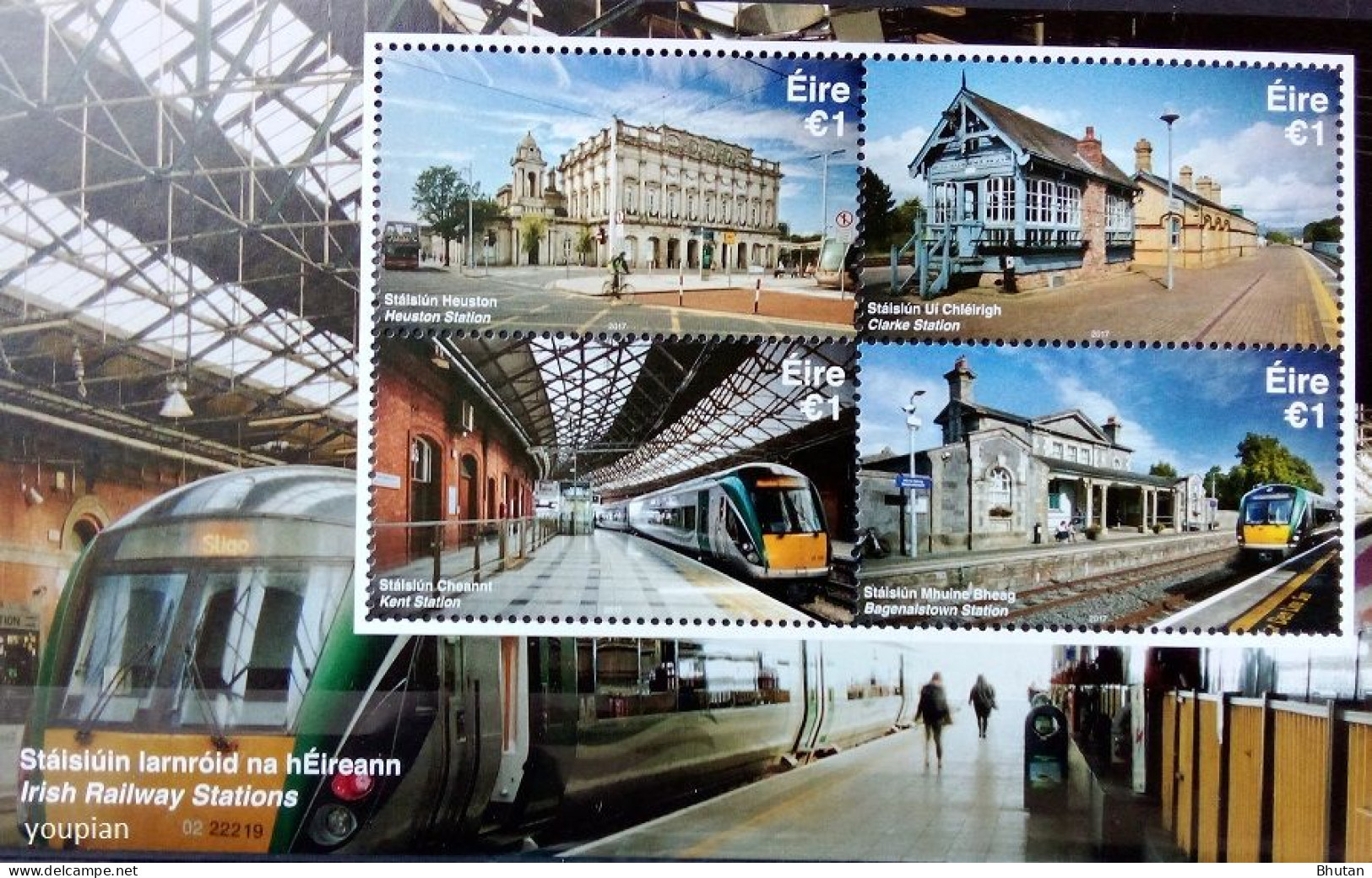 Ireland 2017, Irish Railway Stations, MNH S/S - Ungebraucht