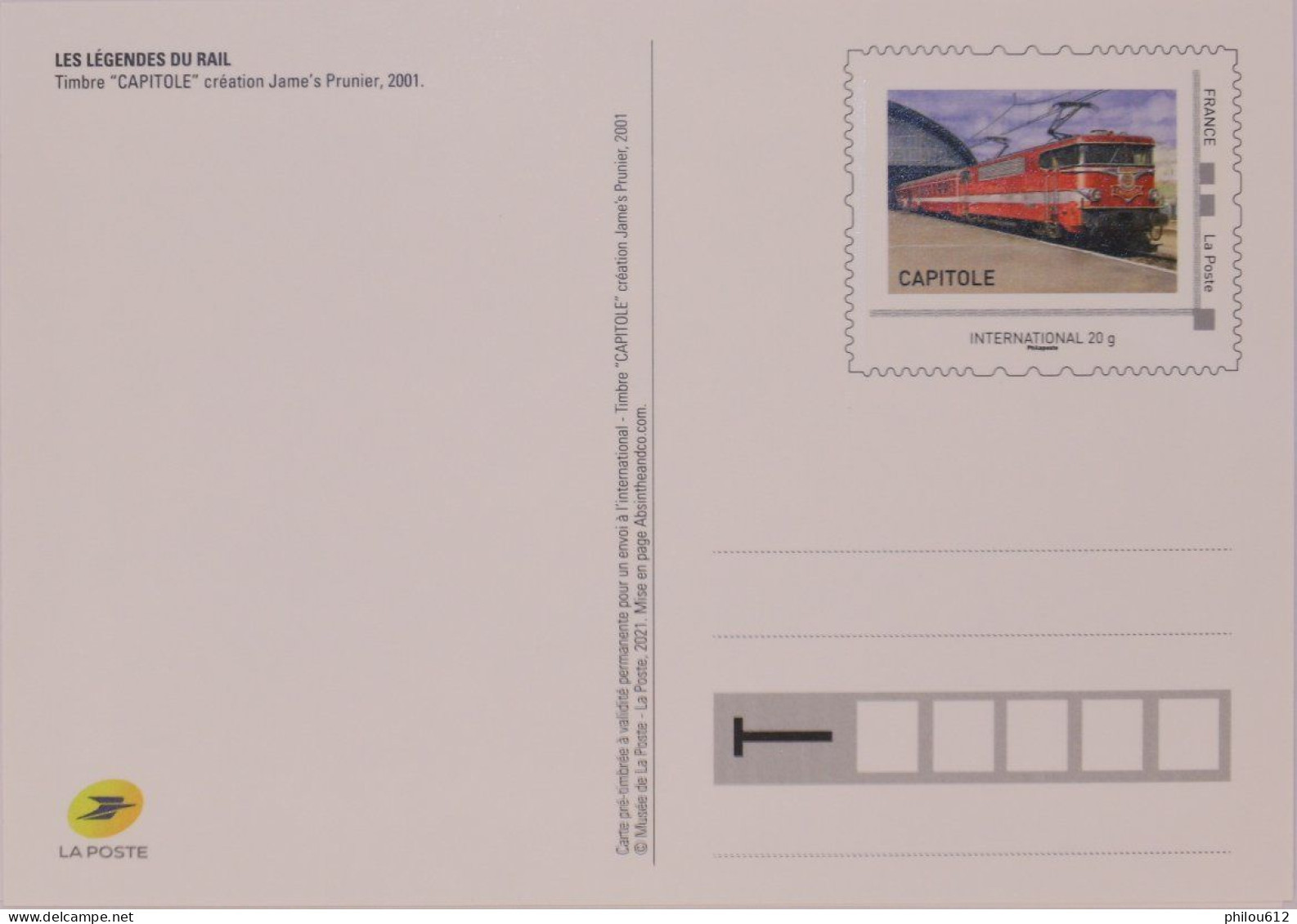 Capitole - 2021 - Prêts-à-poster:Stamped On Demand & Semi-official Overprinting (1995-...)