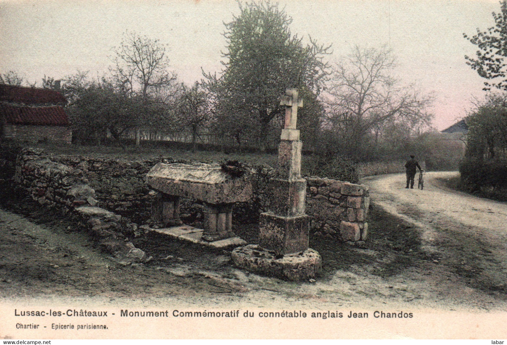 CPA Lussac Les Château 86 Monument Commémoratif Du Connétable Anglais Jean Chandos 1904 (chartier) - Lussac Les Chateaux