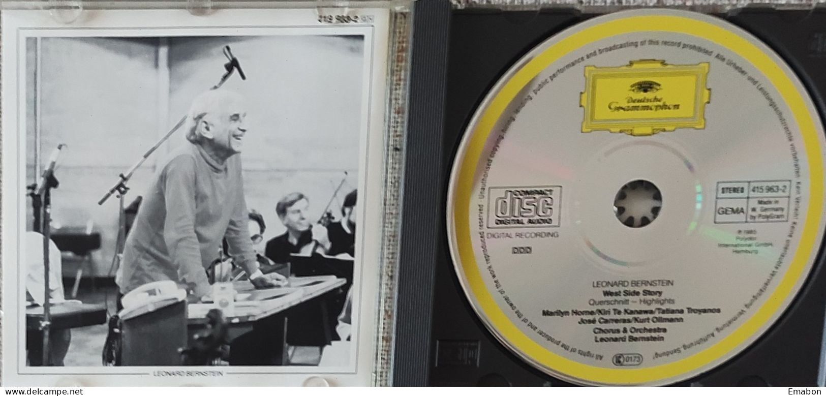 BORGATTA - FILM MUSIC  - Cd LEONARD BERNSTEIN - WEST SIDE STORY - DEUTSCHE GRAMMOPHONE 1986- USATO In Buono Stato - Soundtracks, Film Music