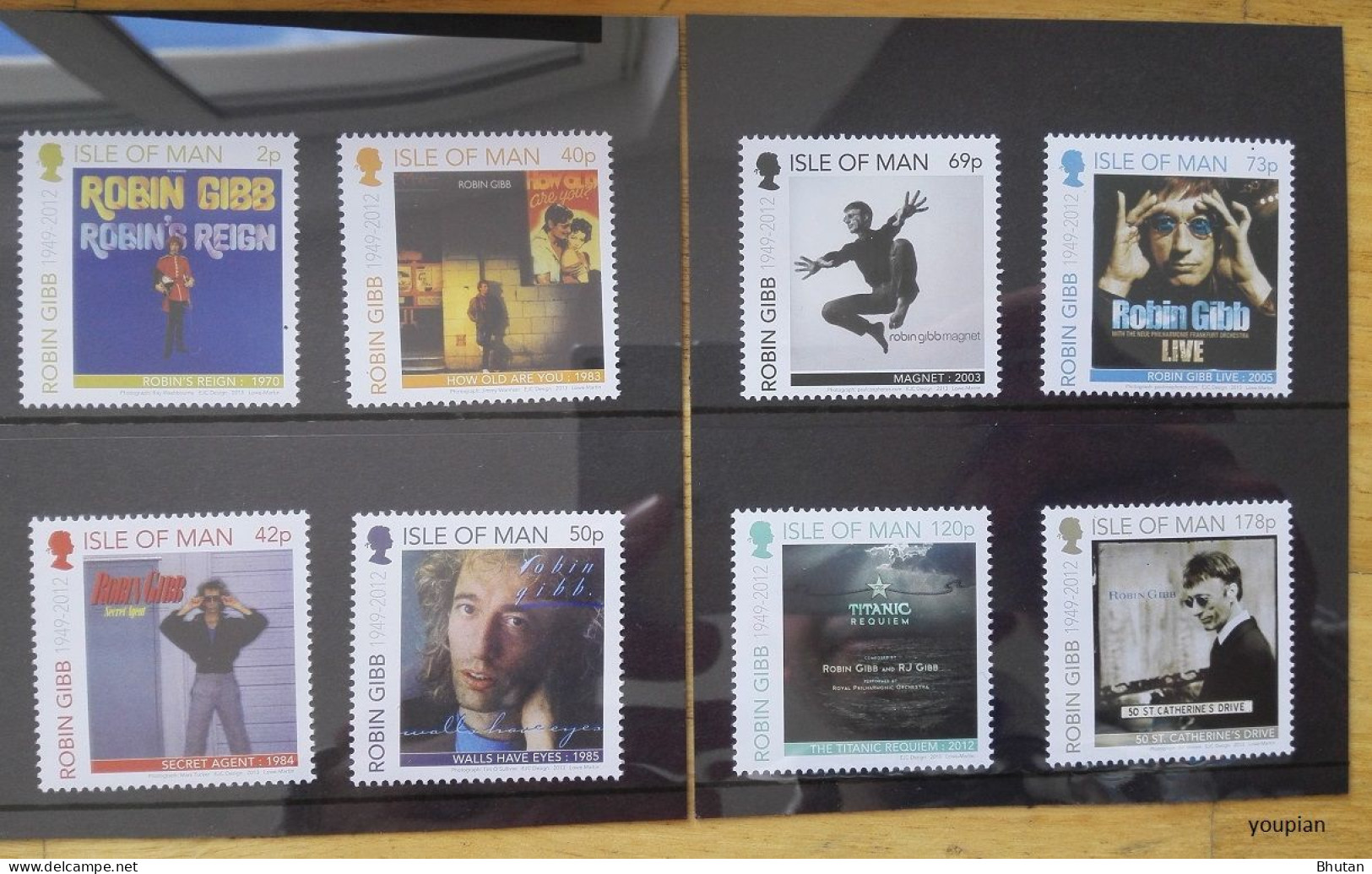 Isle Of Man 2014, Robin Gibb, Two CD's, Original Signature (345/1000) From Robin Gibb And MNH Stamps Set - Andere - Engelstalig