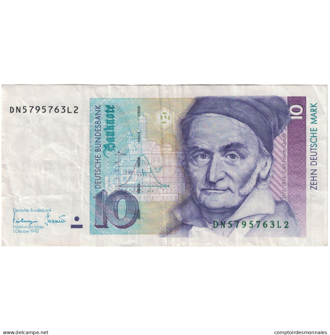 Billet, République Fédérale Allemande, 10 Deutsche Mark, 1989, 1989-01-02 - 10 Deutsche Mark