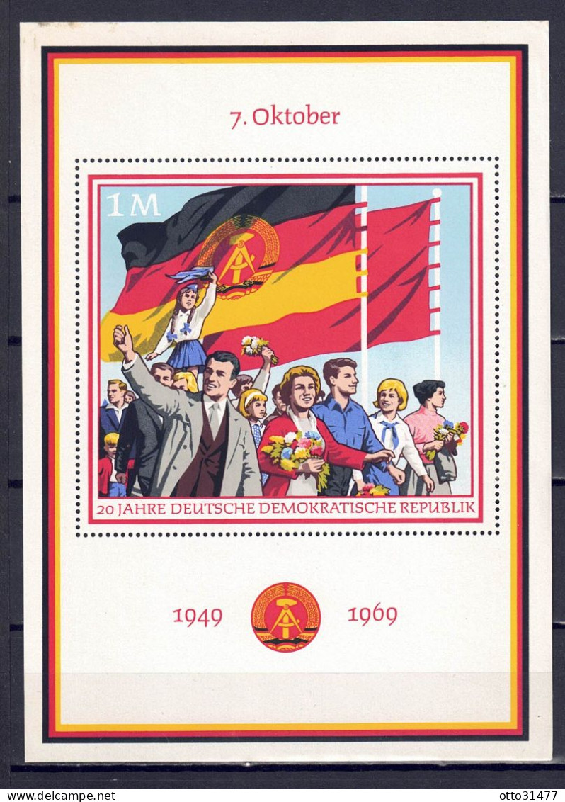 DDR 1969 - 20 Jahre DDR (II), Block 29, Postfrisch ** / MNH - 1950-1970