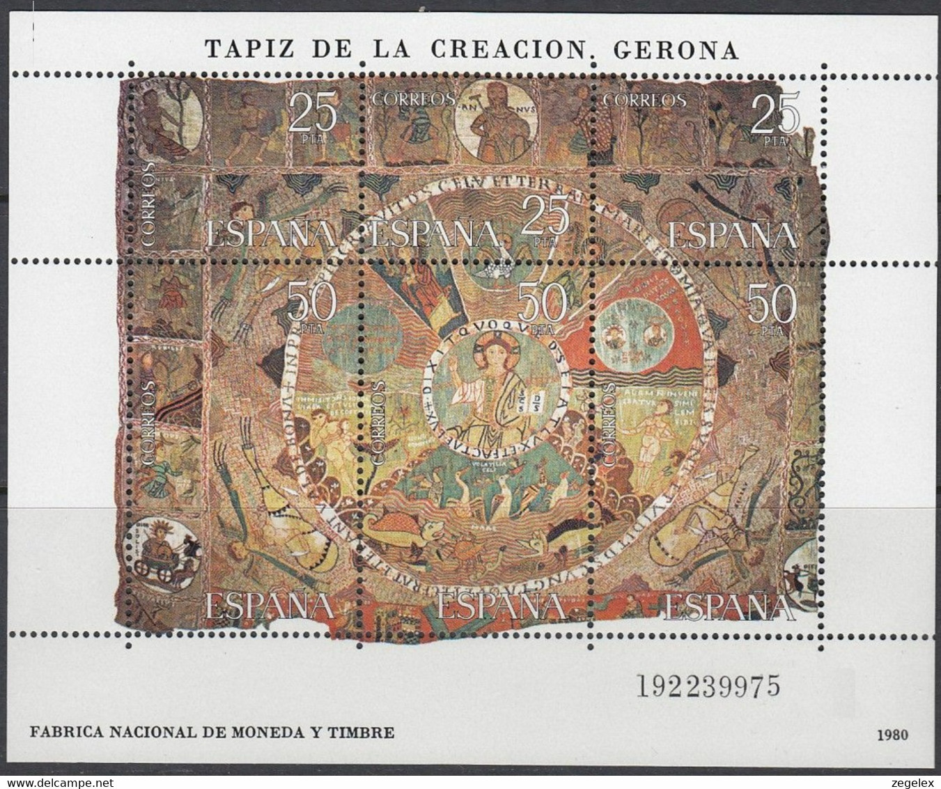 1980 Tapiz De La Creatcion - Gerona - Mi. Block 22  ( 2476-2481) MNH** - Blocs & Feuillets