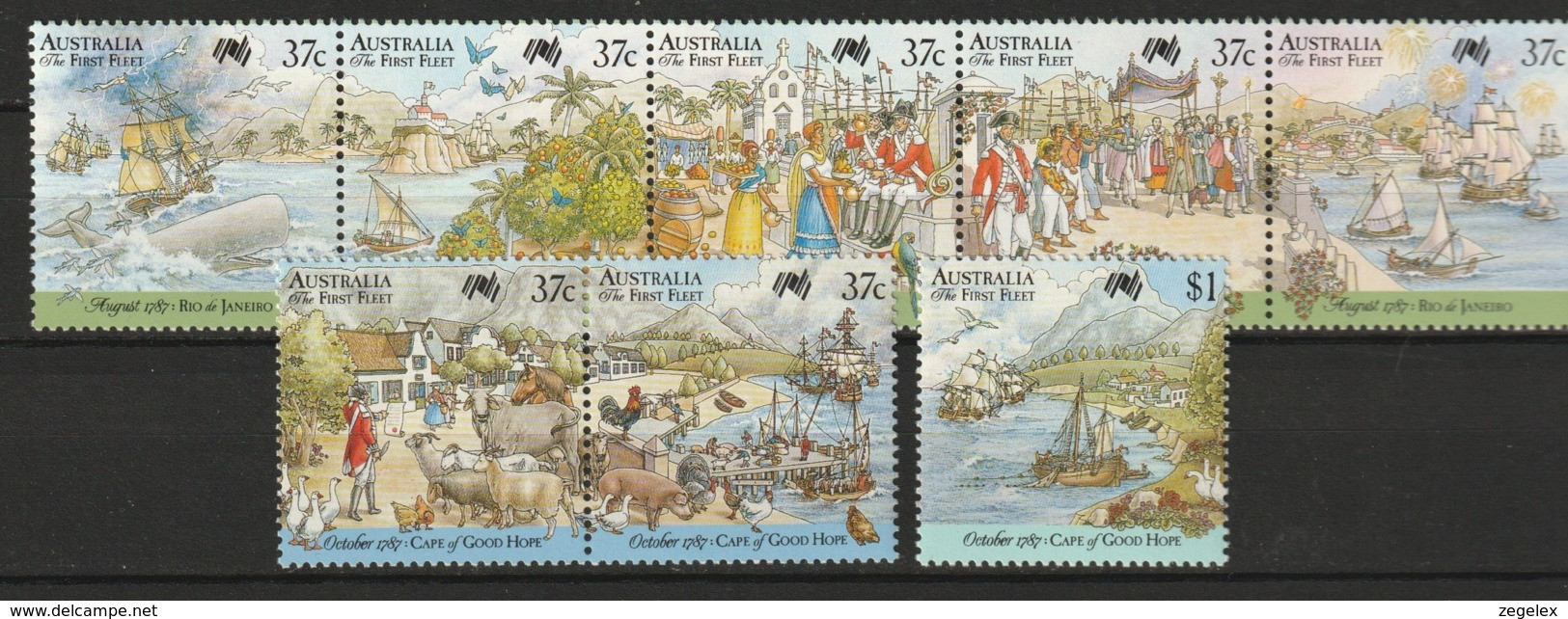 Australia 1987 Mi 1046-1050 + Mi 1059-1061 MNH** - Ongebruikt