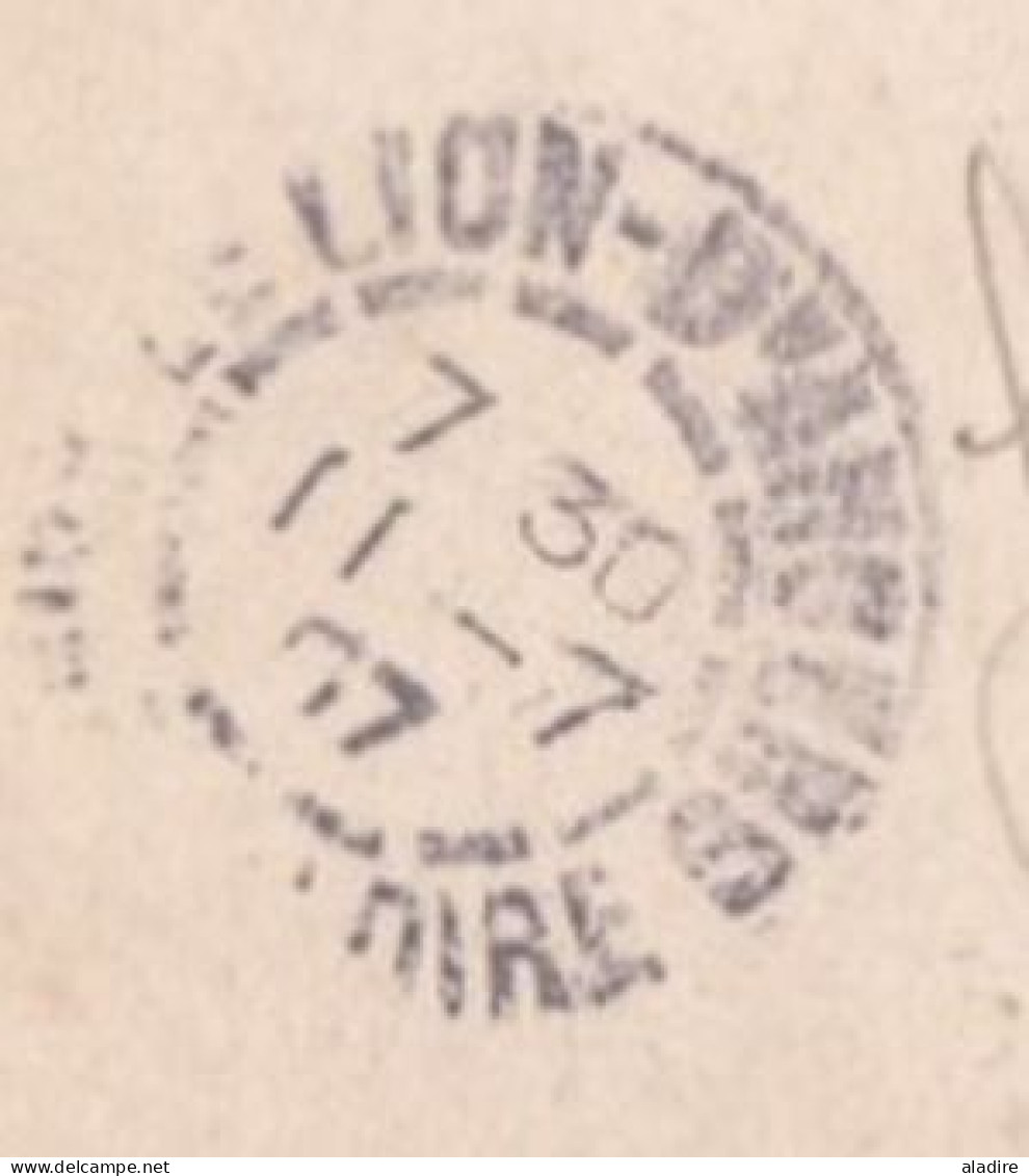 1907 - Carte Postale UPU De TienTsin, Bureau Français En Chine Vers Le Lion D'Angers, France -  5 C Type Blanc Chine - Lettres & Documents