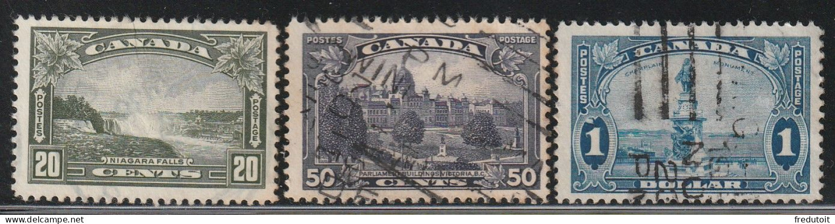 CANADA - N°187/9 Obl (1935) Vues - Oblitérés