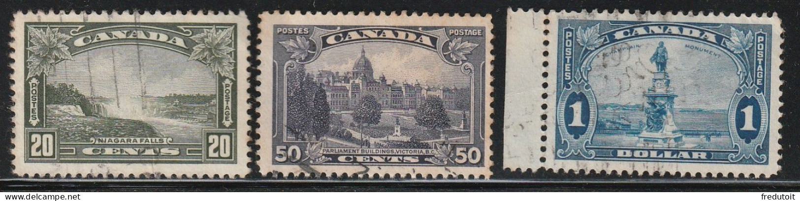 CANADA - N°187/9 Obl (1935) Vues - Oblitérés
