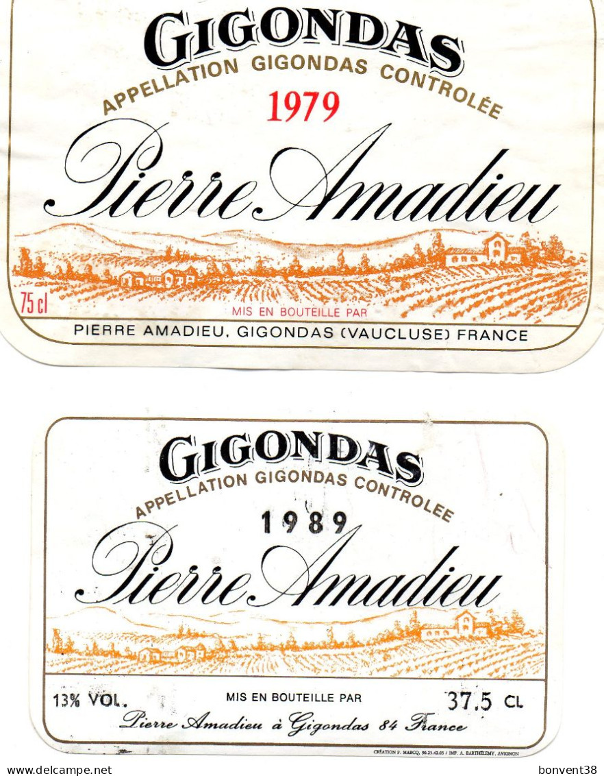 K1202 - Lot De 3 Étiquettes - GIGONDAS  - Pierre AMADIEU - Other & Unclassified