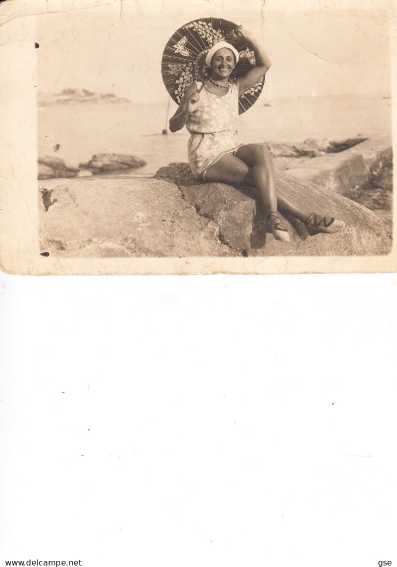 ITALIA - Cartolina Postale Inizio 1900 "PAGED" - Donna Sulla Spiaggia - Silhouettes