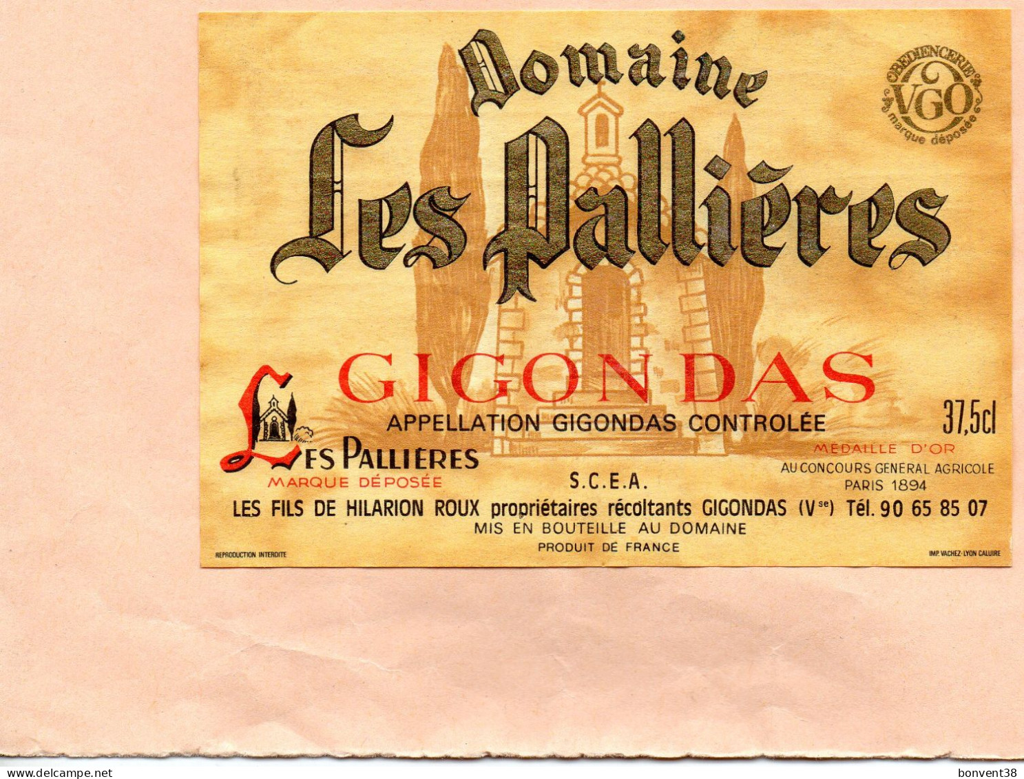 K1202 - Lot De 3 Étiquettes - GIGONDAS - Autres & Non Classés