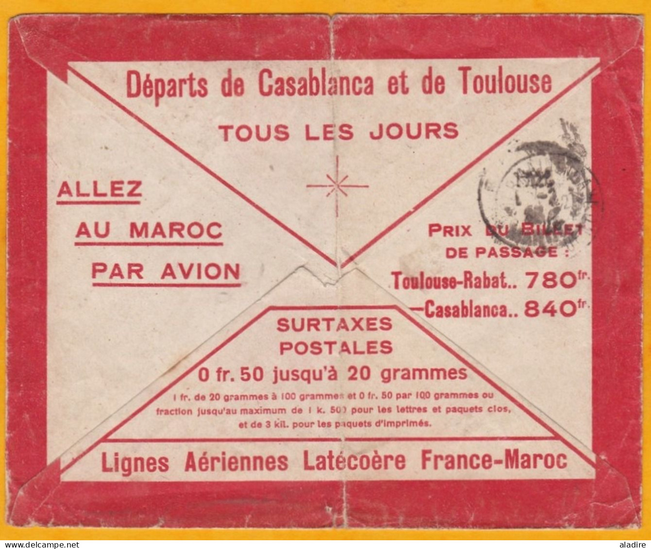 31 01 1923 - Précurseur Avion Ligne Latécoère France-Maroc - Enveloppe De Fez Vers St Germain En Laye - Affrt 75 C - Airmail