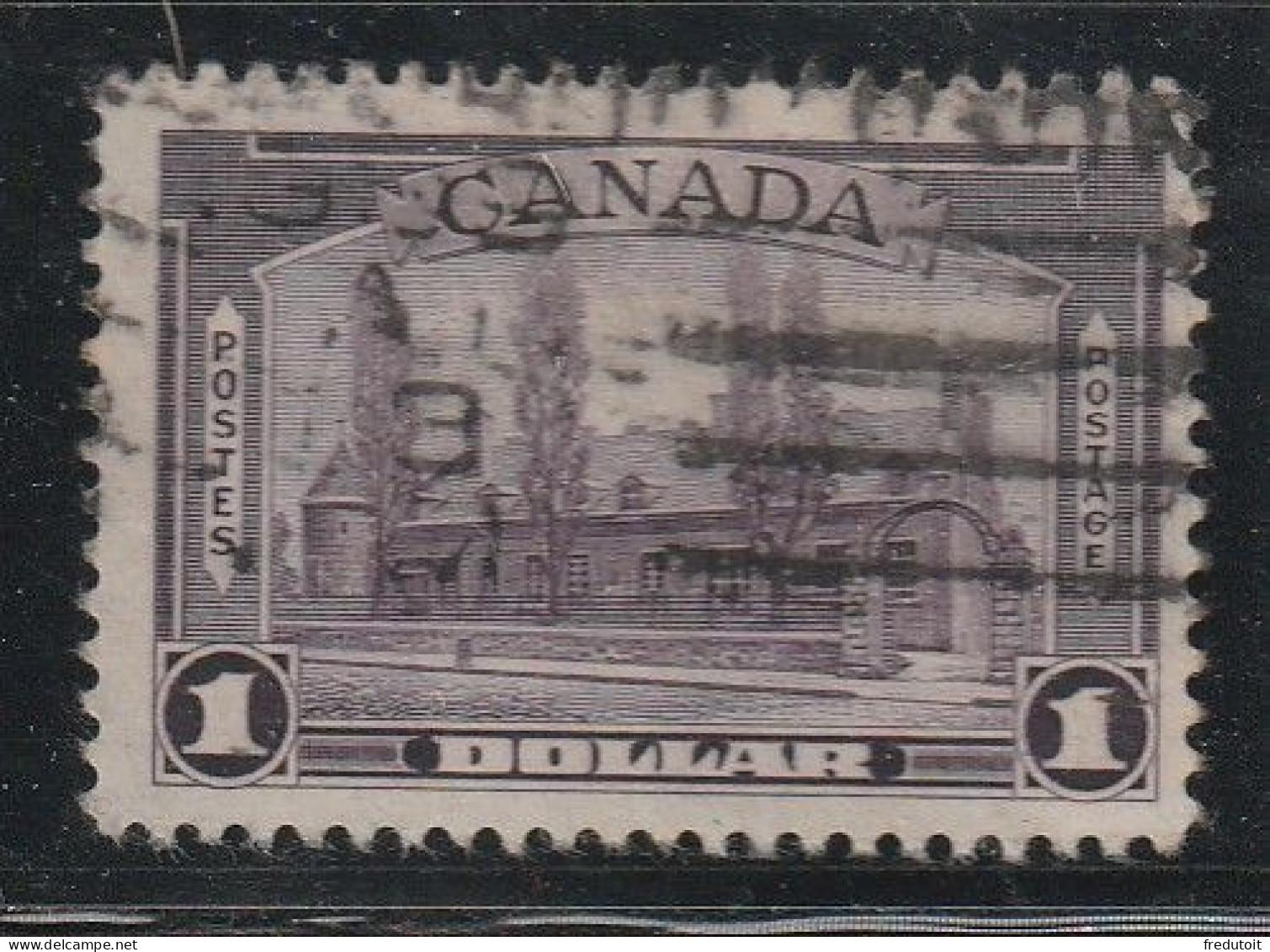 CANADA - N°201 Obl (1938) 1d Violet : Château De Ramezay - Usati