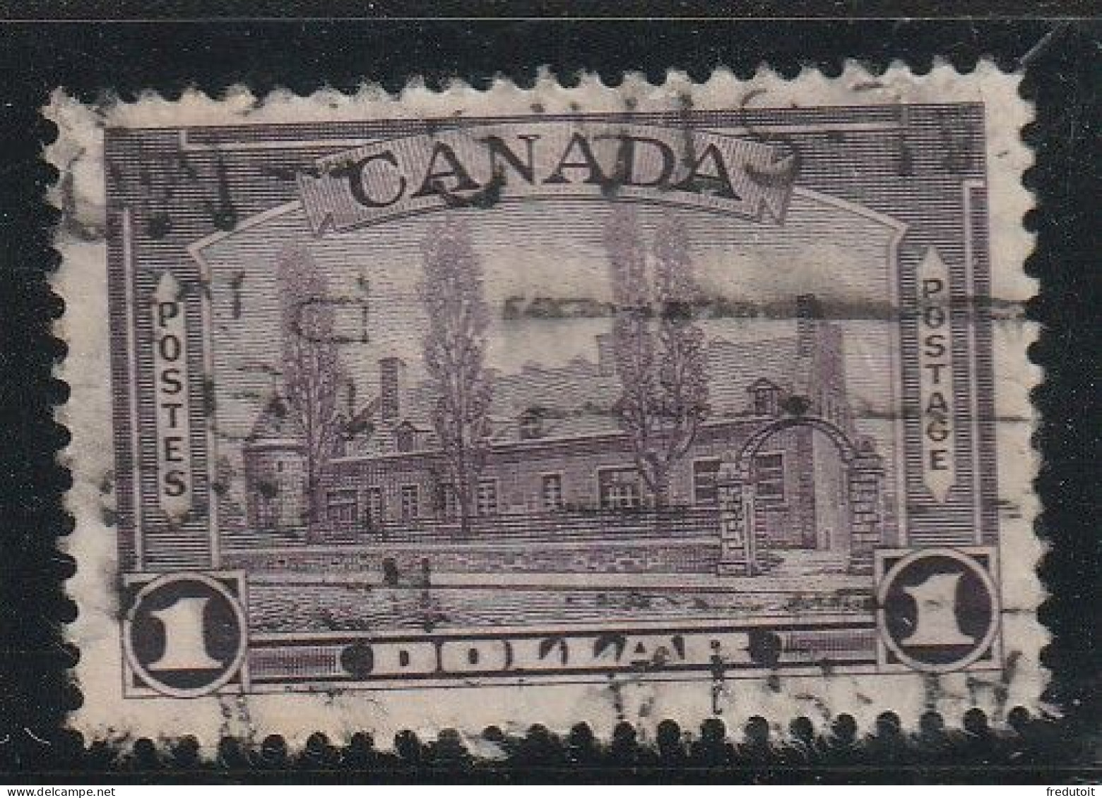 CANADA - N°201 Obl (1938) 1d Violet : Château De Ramezay - Gebraucht