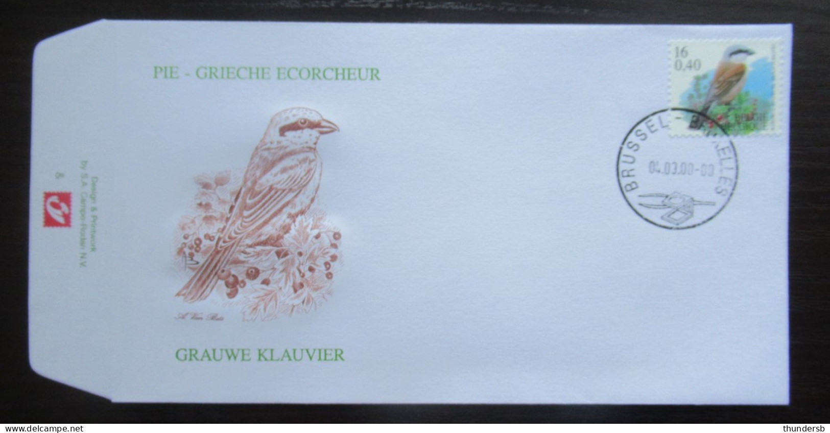 FDC 2931 'Buzin: Grauwe Klauwier' - 1991-2000