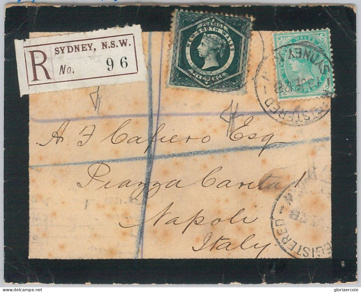 51780 - AUSTRALIA New South Wales - Postal History MOURNING Cover To ITALY 1912 - Brieven En Documenten