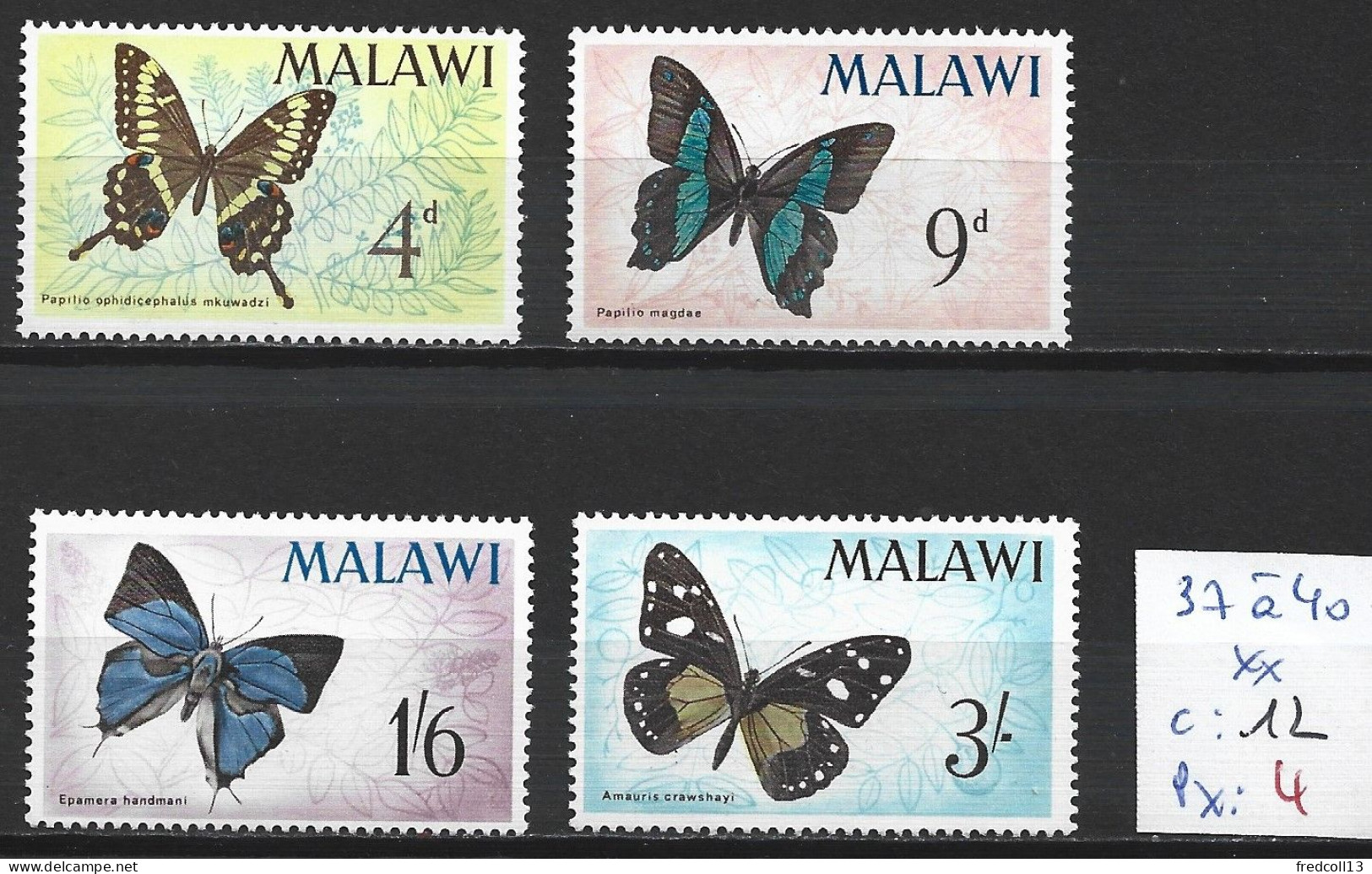 MALAWI 37 à 40 ** Côte 12 € - Malawi (1964-...)