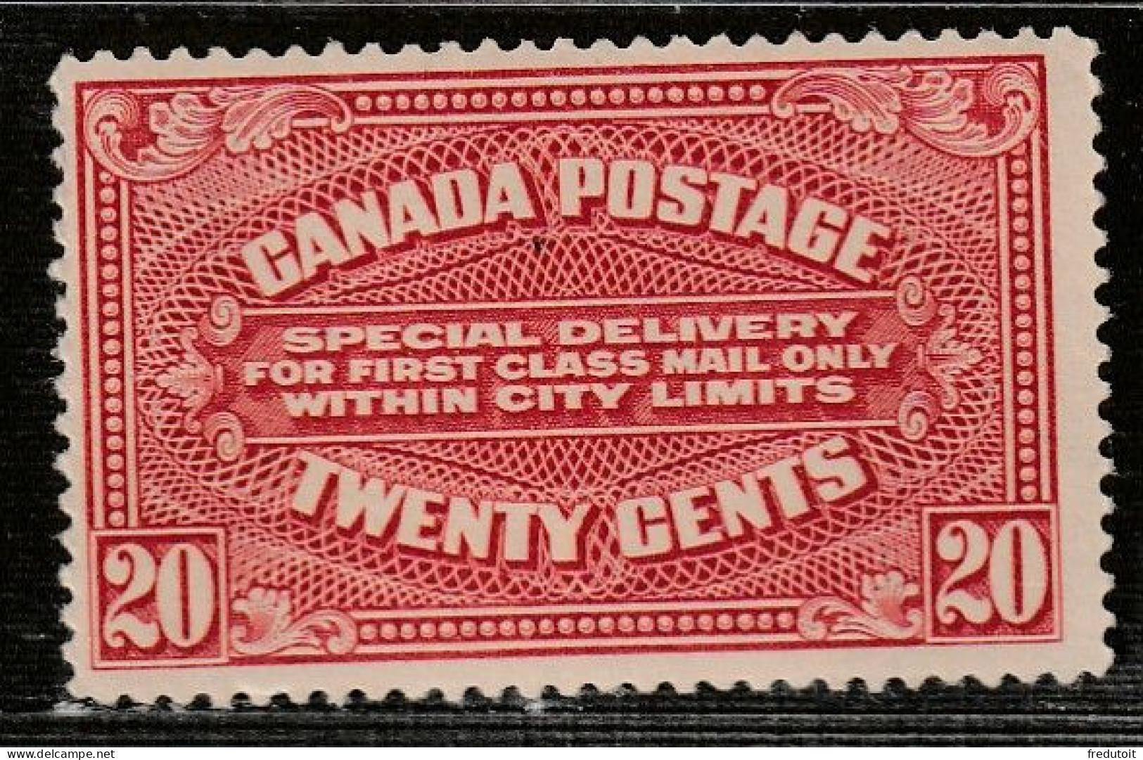 CANADA - Timbres Exprès N°2 * (1922) 20c Carmin - Eilbriefmarken