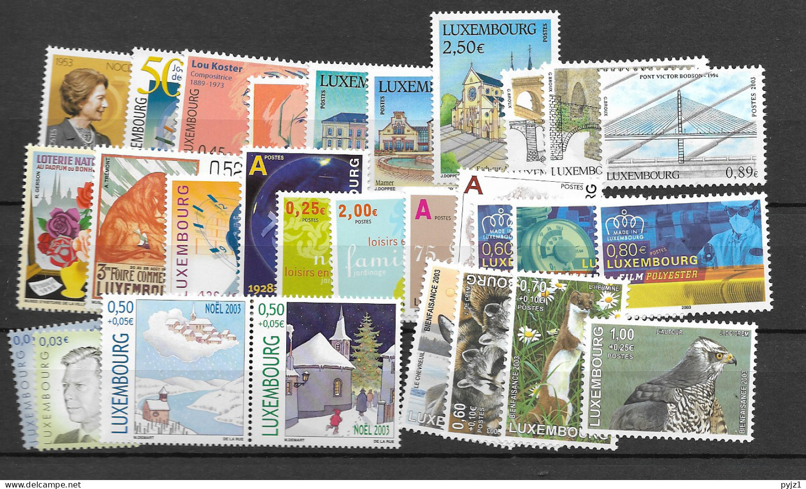2003 MNH Luxemburg Year Complete According To Michel, Postfris** - Années Complètes