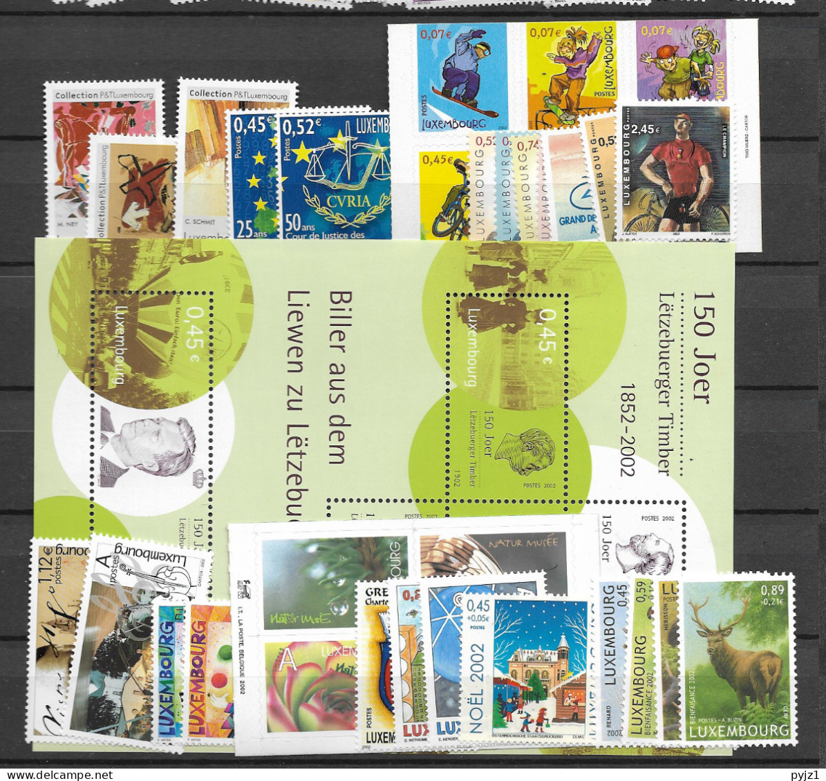 2002 MNH Luxemburg Year Complete According To Michel, Postfris** - Années Complètes