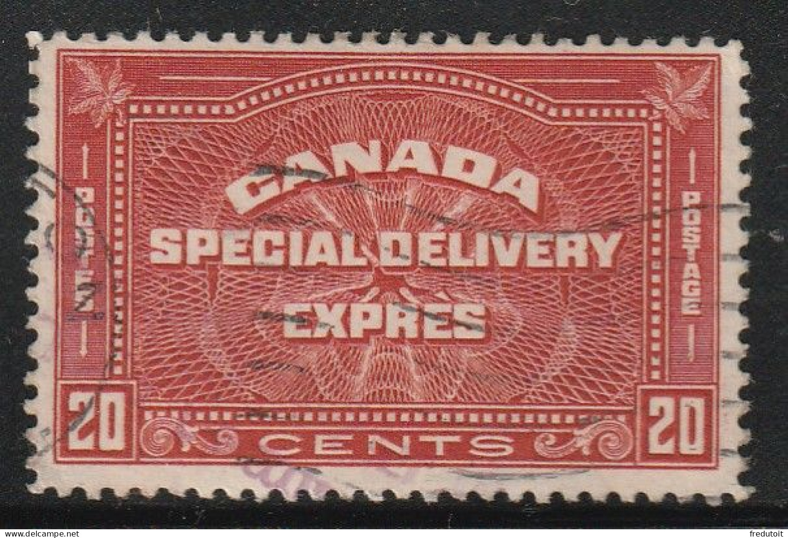 CANADA - Timbres Exprès N°5 Obl (1932) 20c Rouge-brun - Eilbriefmarken