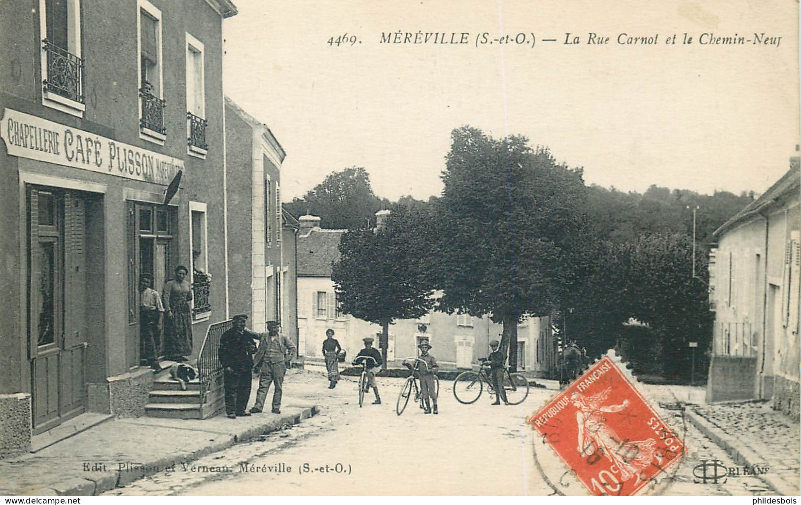 ESSONNE  MEREVILLE  La Rue Carnot Et Le Chemin Neuf - Mereville