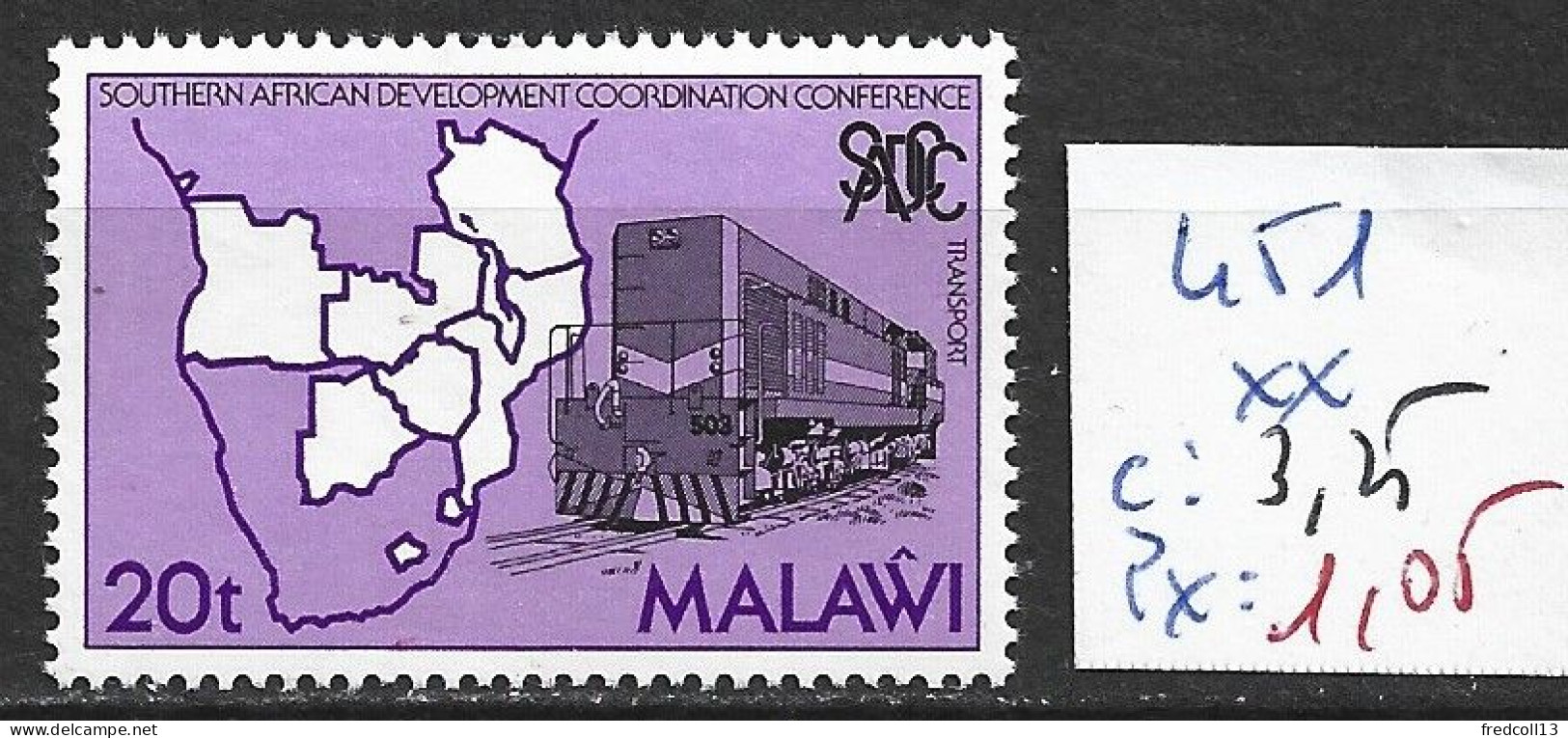 MALAWI 451 ** Côte 3.25 € - Malawi (1964-...)