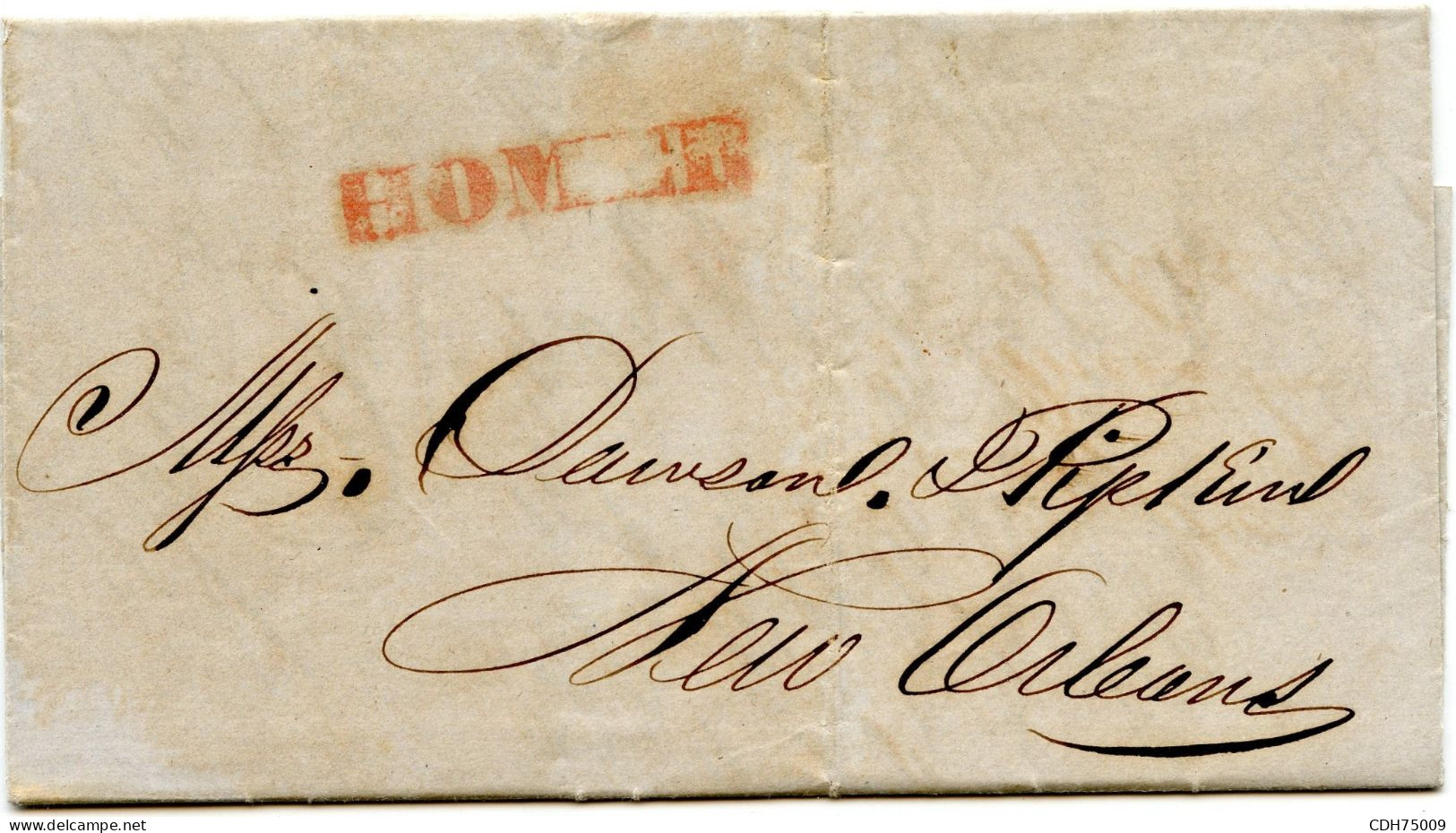 ETATS UNIS - (STEAMER) HOMER SUR LETTRE DE CAMDEN POUR NEW ORLEANS, 1848 - Briefe U. Dokumente