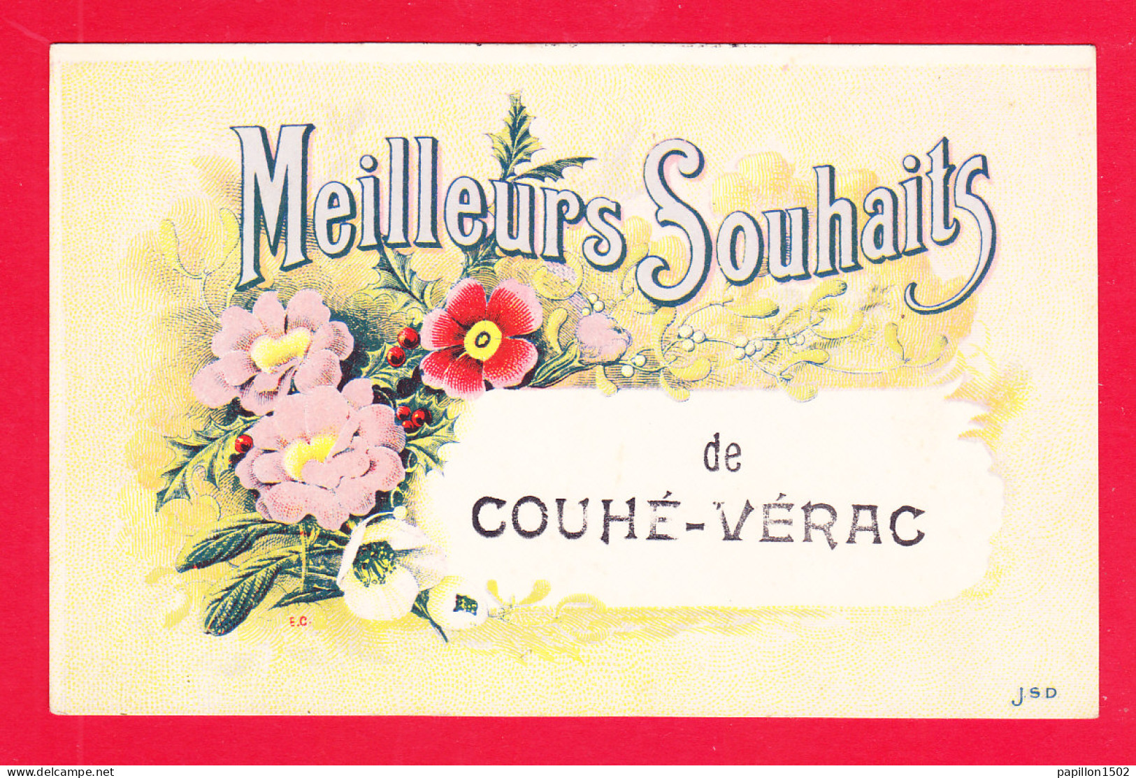 F-86-Couhe Verac-23Ph110  Meilleurs Souhaits De VOUHE VERAC, Cpa Fantaisie BE - Couhe