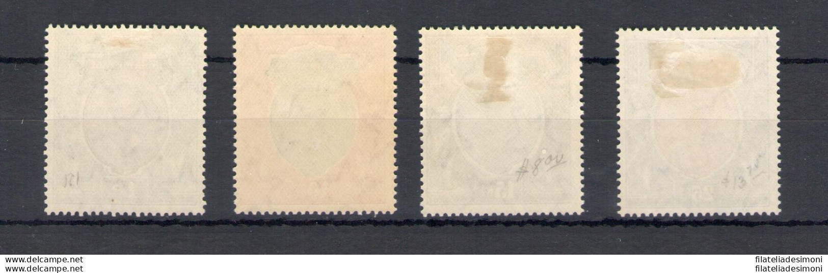 1926-33 India - Stanley Gibbson N. 214-217-218-219 - Effige Di Giorgio V - 4 Alti Valori - MH* - Sonstige & Ohne Zuordnung