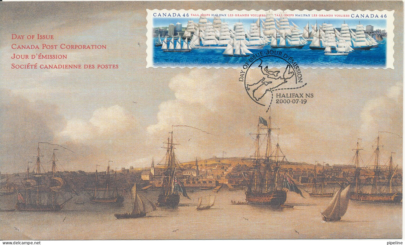 Canada FDC 19-7-2000 Tall Ships Halifax On Nice Cover - 1991-2000