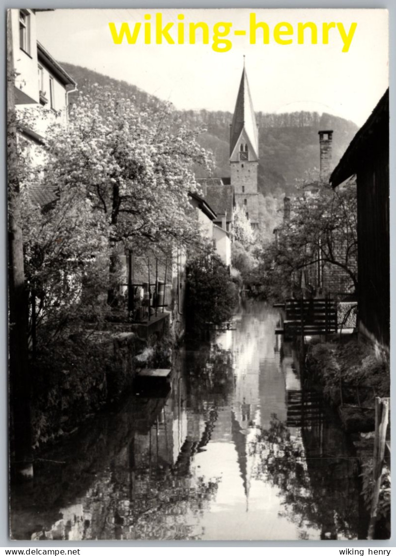 Geislingen An Der Steige - S/w Partie An Der Rohrach Mit Evangelischer Stadtkirche - Klein Venedig - Seltene Karte - Geislingen