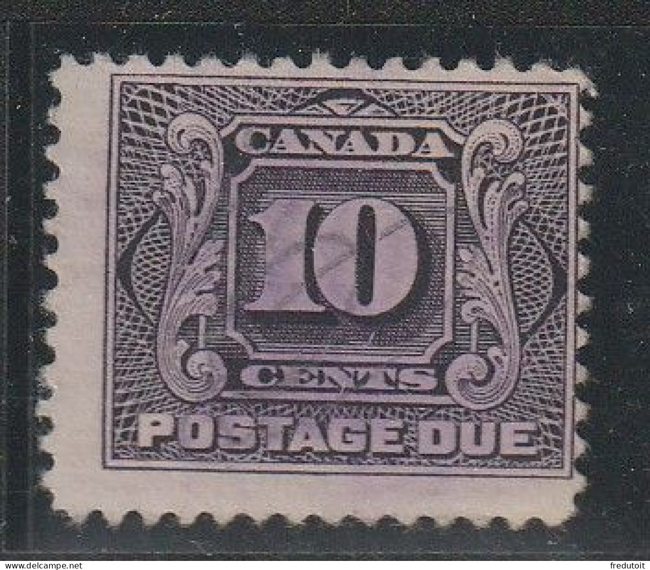 CANADA - Timbres TAXE N°5 Obl (1928) 10c Violet - Strafport