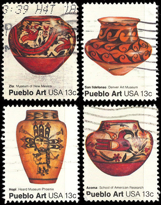 Etats-Unis / United States (Scott No.1706-09 - American Folk Art - Pottery) (o)  Série / Set - Gebruikt