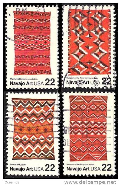 Etats-Unis / United States (Scott No.2235/38 - Art Navajo / Navajo Art) (o) - Used Stamps