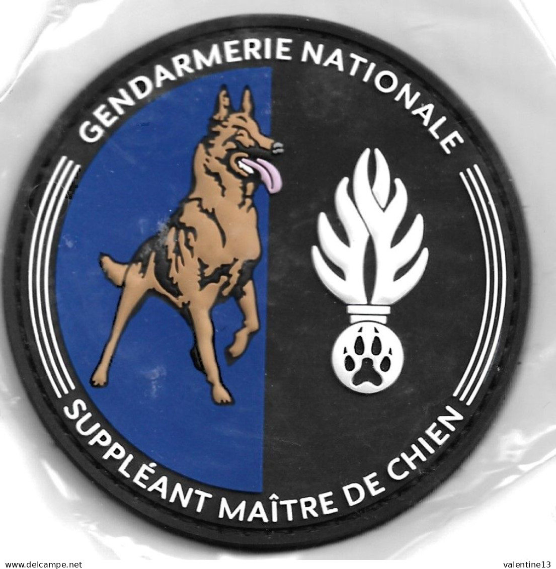 Ecusson  PVC GENDARMERIE NATIONALE SUPPLEANT MAITRE CHIEN - Police & Gendarmerie