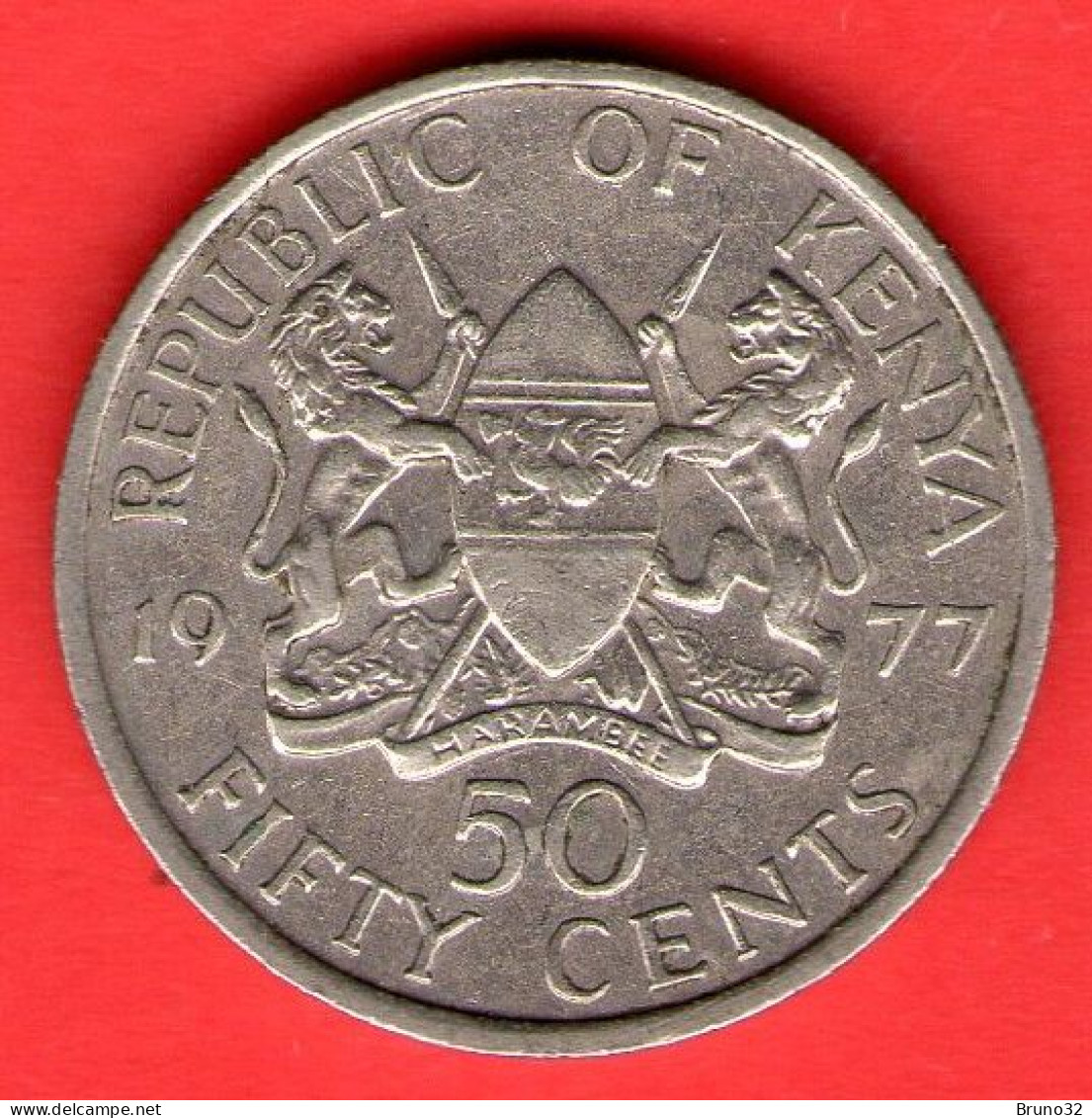 Kenia - Kenya - 1977 - 50 Cents - SPL/XF - Come Da Foto - Kenya