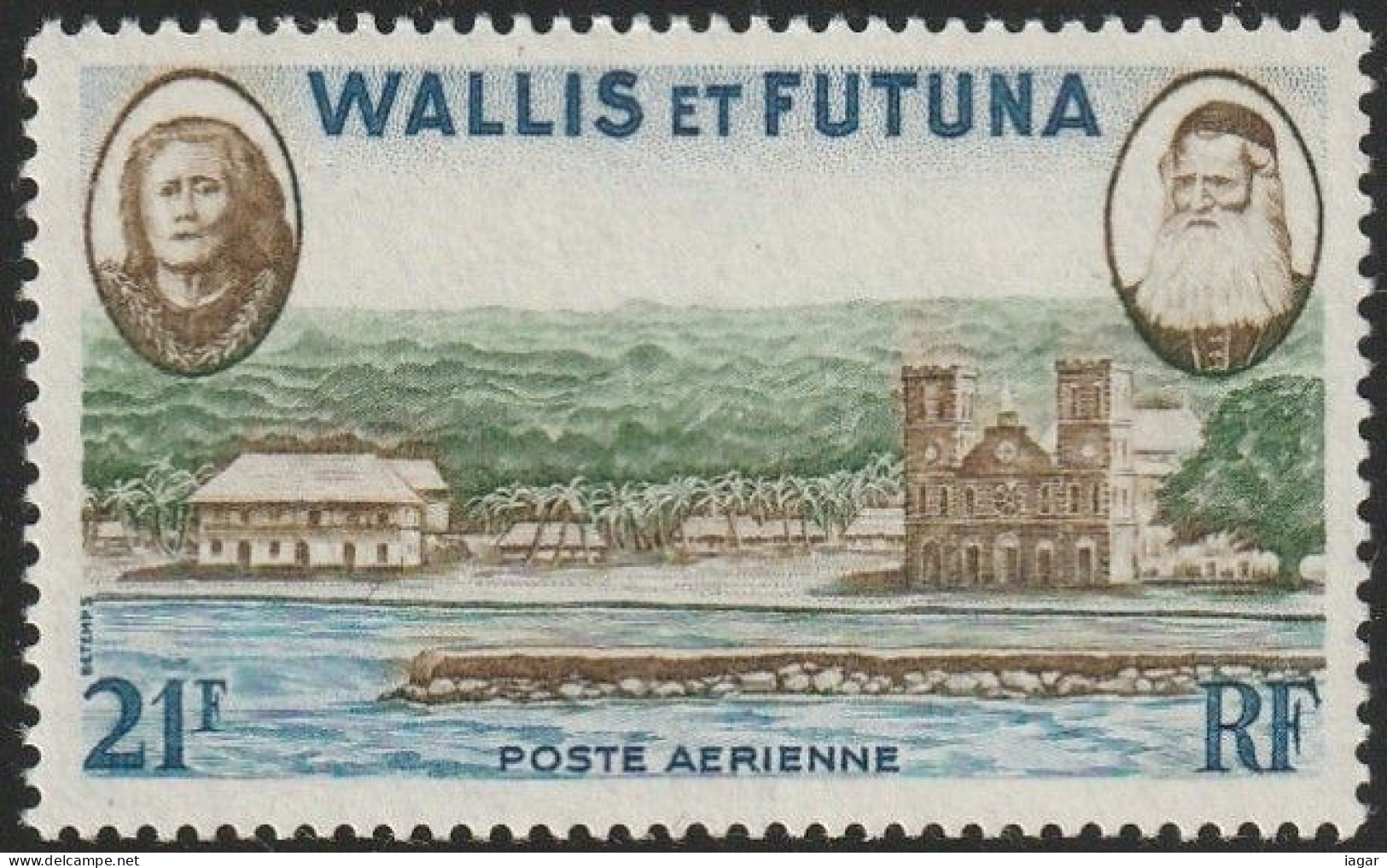 THEMATIC TOURISM:  VIEW OF MATA-UTU AND EFFIGES OF QUEEN AMELIA AND THE MISSIONARY BATAILLON   -  WALLIS AND FUTUNA - Autres & Non Classés