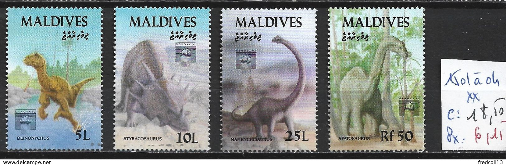 MALDIVES 1501 à 04 ** Côte 18.50 € - Maldives (1965-...)