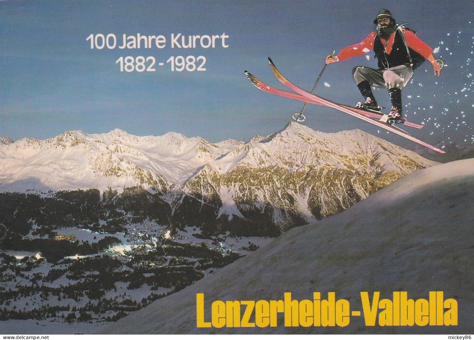Suisse --VAZ / OBERVA --Lenzerheide-Valbella ---100 Jahre Kurort 1882-1982 --ski -- - Vaz/Obervaz