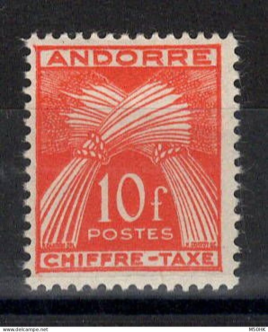 Andorre - Taxe YV 30 N** MNH Luxe , Gerbe Cote 7 Euros - Nuovi