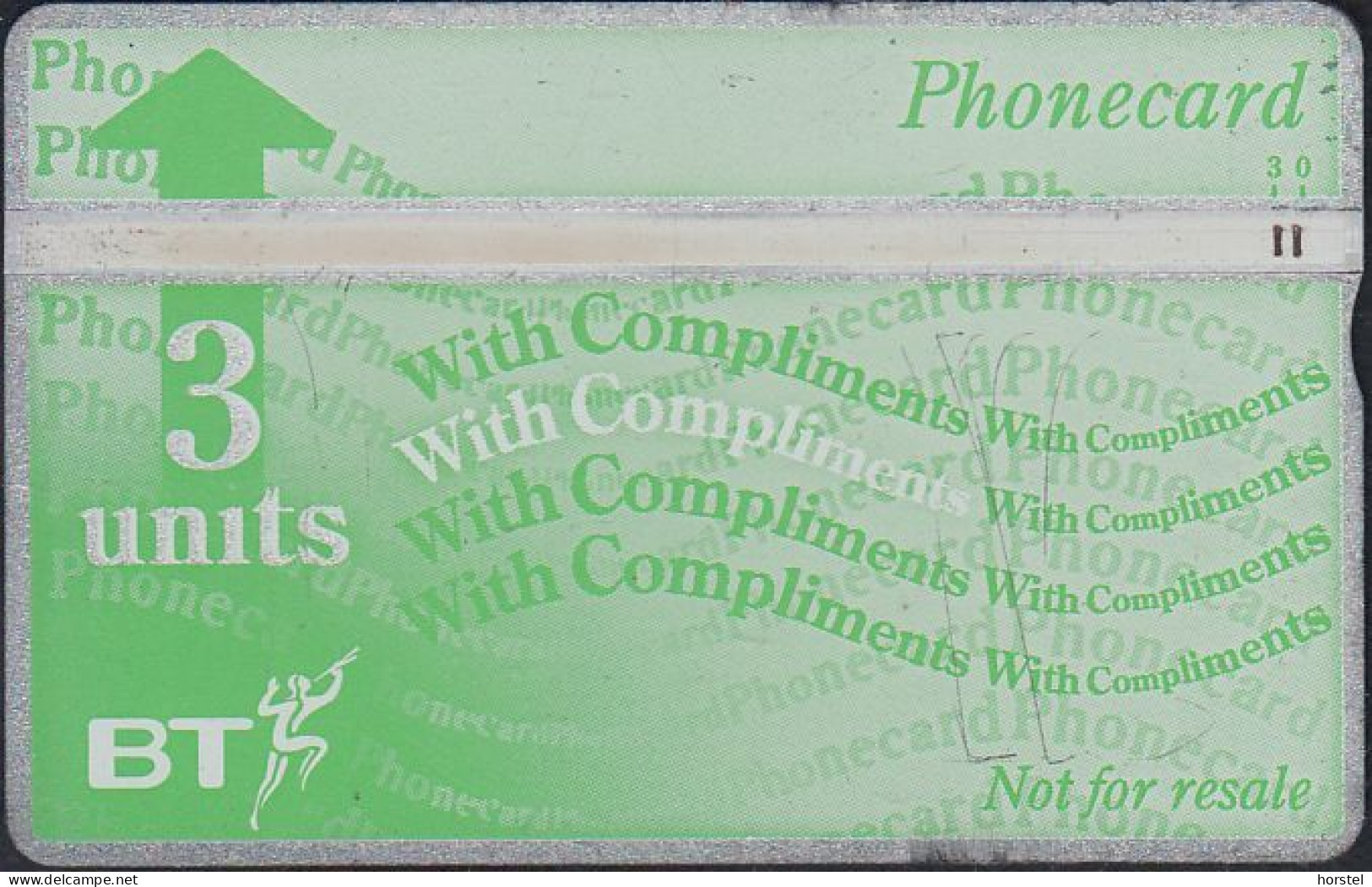 UK - British Telecom L&G  BTD042 - 9th Issue Phonecard Definitive - 3 Units - 342B - BT Definitive