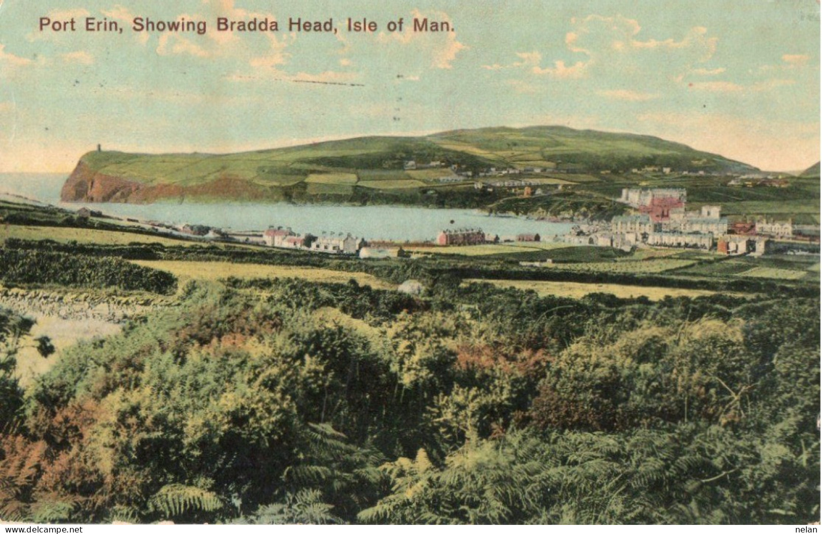 PORT ERIN - SHOWING BRADDA HEAD - ISLE OF MAN - F.P. - Isla De Man