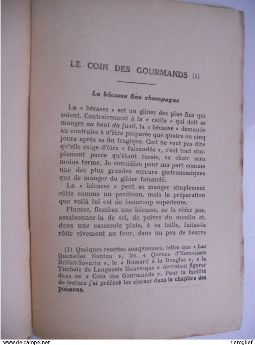 La Gourmandise à Bon Marché - recettes simples et pratiques par Paul Bouillard propriétaire de Filet de sole Bruxelles