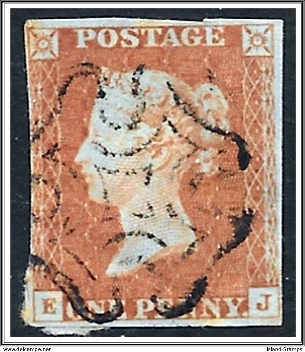 QV 1d Penny Red Imperforate  SG812 Black MX Hrd1 - Used Stamps