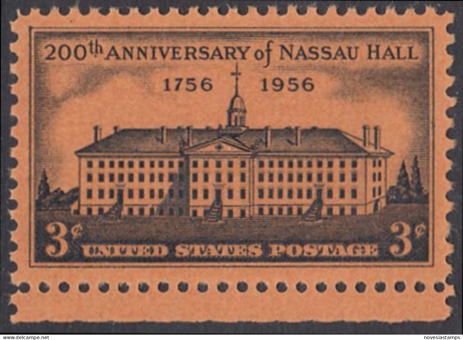 !a! USA Sc# 1083 MNH SINGLE W/ Bottom Margin (a2) - Nassau Hall - Nuovi