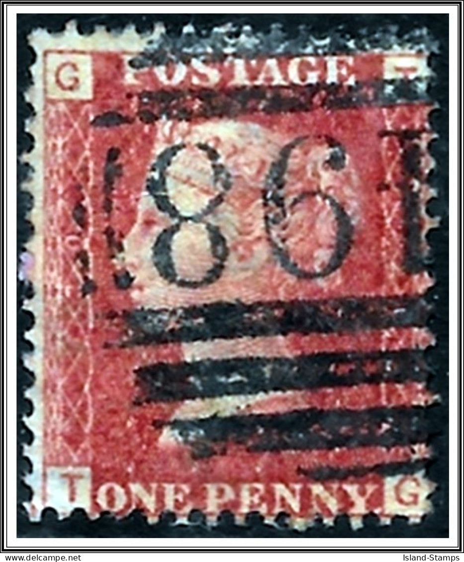 QV 1868 SG43  44, 1d Penny Red, Good Used, Plate 120 (TG) Hrd1 - Oblitérés