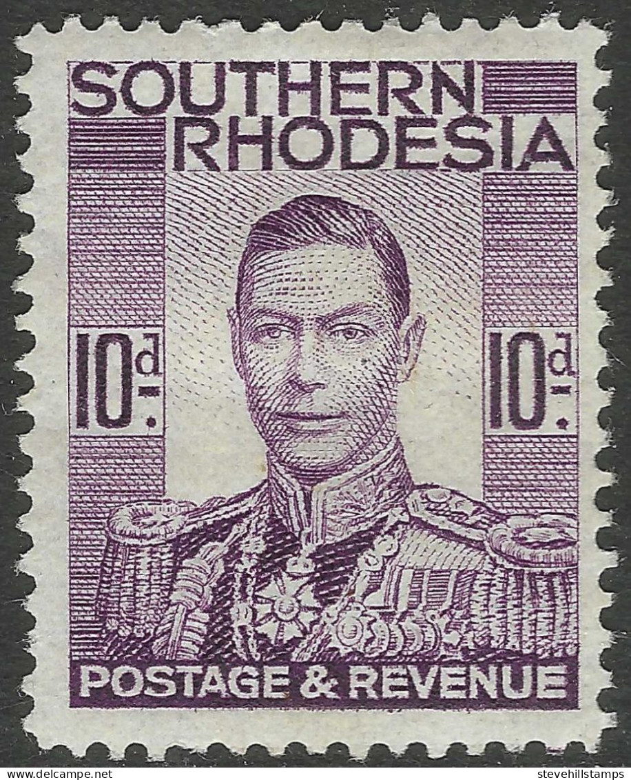 Southern Rhodesia. 1937 KGVI. 10d MH. SG 47 - Zuid-Rhodesië (...-1964)