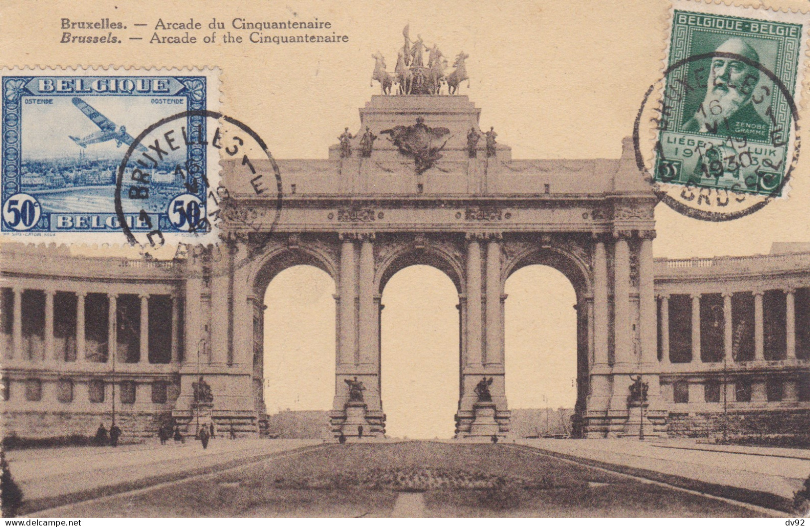 BELGIQUE BRUXELLES CACHET PAR AVION BRUXELLES 1 - Fêtes, événements